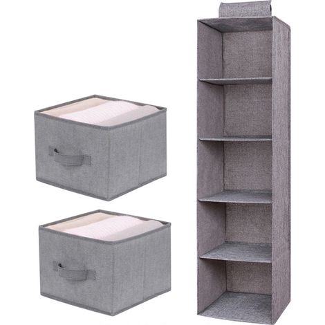 Sac de rangement suspendu lavable pour vêtements, sac de rangement multicouche pour tiroir de penderie (1/5)