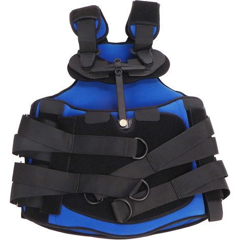 Attelle de fixation thoracolombaire noire, confortable et sécurisée, soutien dorsal facile à ajuster, corset orthopédique pour le dos (1/5)