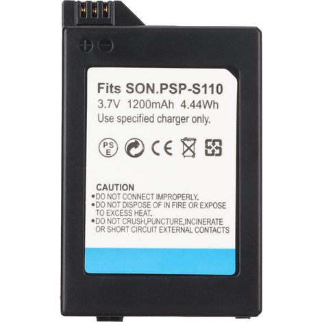 Batterie de remplacement 1200mAh pour console PSP S110, ion lithium, compatible 3000, 2000, 2001, 2006, 3001 (1/5)