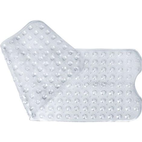 Tapis de douche antidérapant pour baignoire avec ventouses 100 x 40 cm transparent (1/5)
