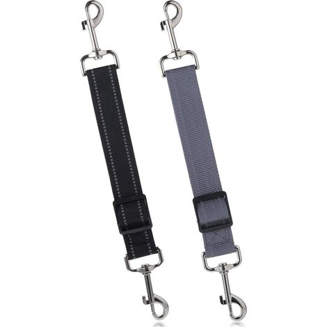 Lot de 2 clips de sécurité réglables pour collier de sécurité - Connecteur de laisse réfléchissant ylon à double extrémité - Clips de laisse pour animal domestique - Collier de sécurité (1/5)