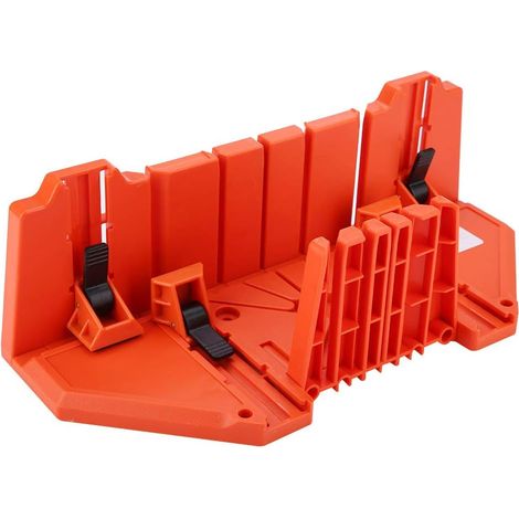 Boîte à onglets de serrage 14 pouces, scie à main en plastique avec pince, outil de coupe du bois