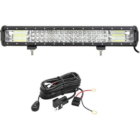 Barra de luz LED, haz combinado, construcción duradera, 288 W con kit de cableado. (1/2)