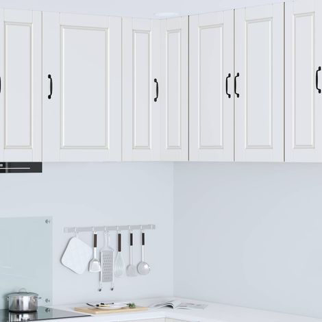 vidaXL Mobile angolare per parete PORTO Bianco 57 x 57 x 80 cm