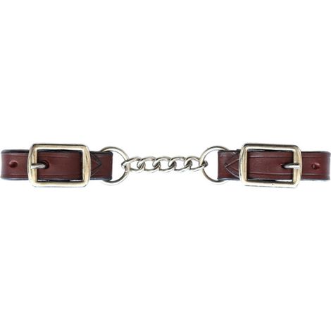 Chestnut Rosso - Sottobarbozzale in cuoio con catena in metallo