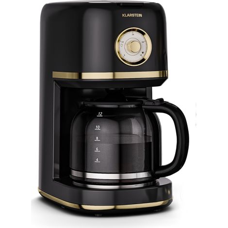 Klarstein Victoria Filterkaffeemaschine – Kaffeemaschine mit Retro-Design, 1,5 L für bis zu 12 Tassen, Warmhaltefunktion, Anti-Tropf-System, automatische Abschaltung