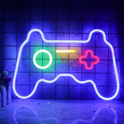 Jeu En Forme De Néon Enseigne Led Mur Néon Lumière Cool Night Signs Usb Alimenté Pour Chambre Bar Internet Café Hôtel Salle De Jeux Enfants Cadeau Fête De Noël Décoration De Fête (1/4)