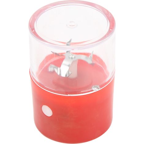 Moulin à épices électrique avec lame en acier inoxydable, rechargeable par USB, portable, idéal pour moudre épices, herbes et cigarettes. Rouge (1/5)