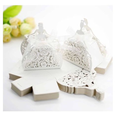 50 Pièces Petite boîte cadeau,Boîte Cadeaux,Bonbons Boite Cadeau avec Ruban,Boîtes de Bonbons Noël,Pour Cadeau De Bricolage, Mariage, FêTe (1/5)