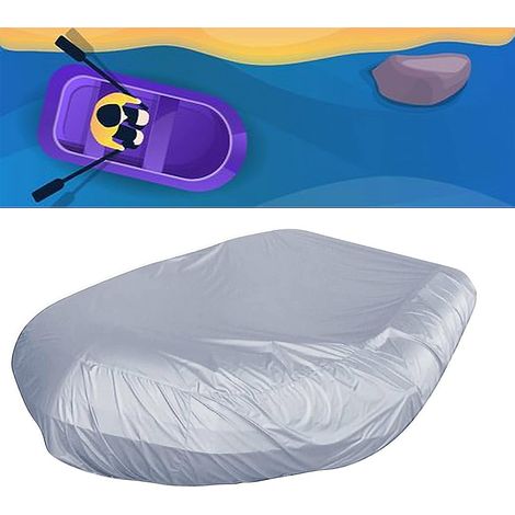 Housse de bateau gonflable imperméable anti-UV, protection pour canot 7 à 17 pieds, 380 x 94 x 46 cm, extérieur (1/5)