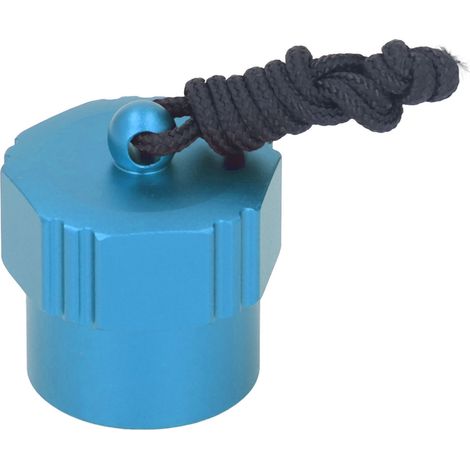 DIN-Staubkappe für Tauchregler, aus Aluminiumlegierung, universell, mit Gewinde, blau. (1/5)
