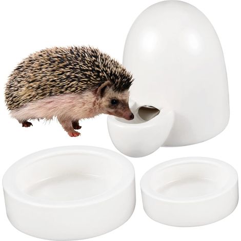 3 Pièces Bol Chinchilla Mangeoire Mangeoires Tasse Guinée Distributeur Lapin Abreuvoir Eau Nourriture Gerbille Cage Cochon Animaux Céramique Furet Petit Hérisson Récipient À Boire (1/5)