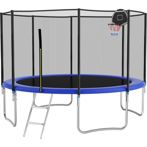 Outdoor-Trampolin Ø 366 cm mit verstärkten Beintraversen, stabil, robust und belastbar, einteilige Konstruktion für Kinder und Erwachsene