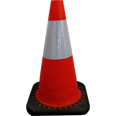 PROVOST - Cône de signalisation classe 2 en PVC avec bande réfléchissante
