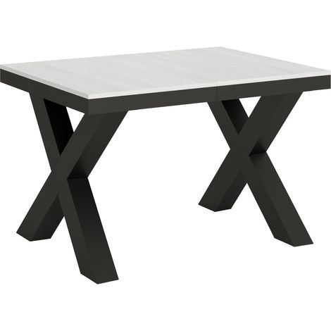 Tavolo "Andria" allungabile in legno per sala da pranzo -Allungabile fino a 380 cm / Bianco Frassino (1/5)