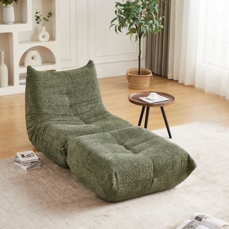 Canapé togo pouf lounge sol fauteuil sans bras mousse mémoire salon chambre bureau (1/5)