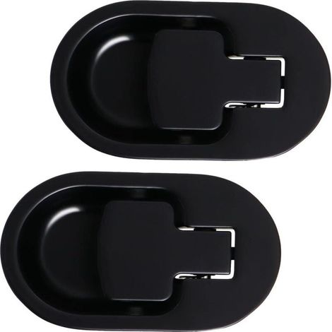 Levier de Fauteuil et Canapé Inclinable Relax, Manche en Métal D'aluminium Solide Noir sans Câble (2 Pièces) (1/5)