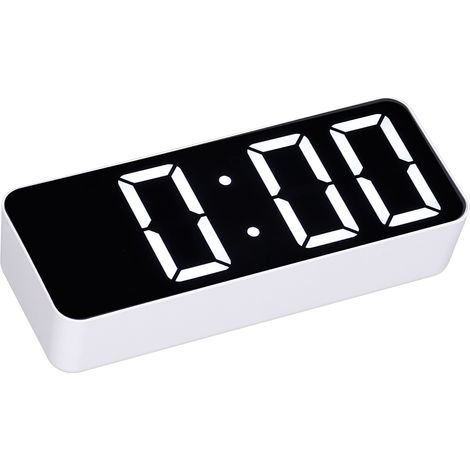 Horloge numérique style nord-européen blanc, police simple, grande taille, idéale pour offrir en cadeau (1/5)