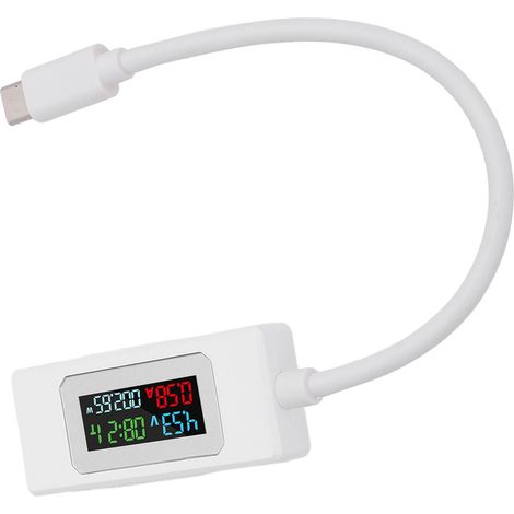 Tester USB C 4-30V 0-6.5a, tipo di tensione, corrente, capacità di potenza, tempo di funzionamento, rilevatore di carica. (1/5)
