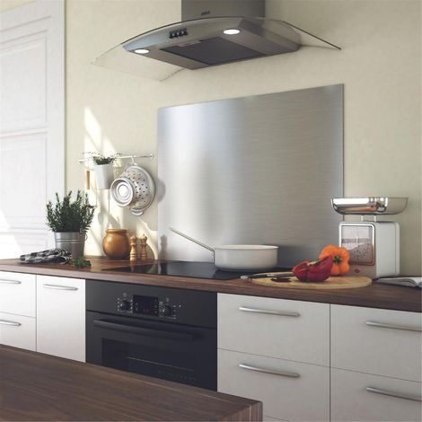 Cuisissimo – Crédence de cuisine inox 60 cm – Hauteur 50 cm – Chants pliés soudés pour finition élégante – Facile à entretenir (1/5)