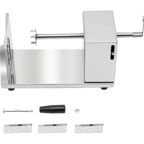 Coupe-pommes de terre en spirale, fonctionnement manuel, lames en acier inoxydable, Argent (1/2)