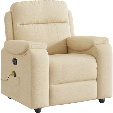 Maison Exclusive - Massagesessel Creme Stoff