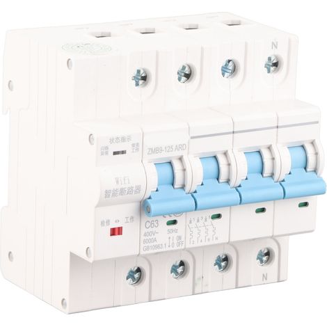 Disjoncteur intelligent WiFi 4P avec télécommande sans fil 400V 63A