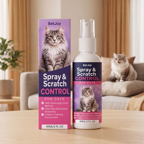 Spray apaisant pour chats - Calme et apaise les chats au quotidien, créant une atmosphère calme et relaxante - 60 ml (1/5)
