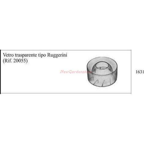 Vetro trasparente RUGGERINI per motocoltivatore 1631