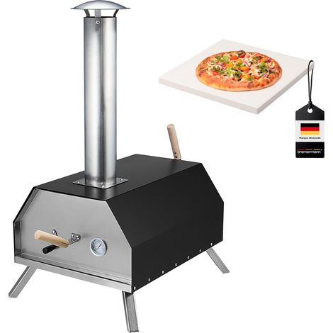 Four à pizza avec pierre à pizza 30 x 2 x 30 cm // pour briquet, charbon, granulés