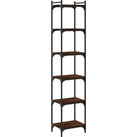 Maison Exclusive - Libreria 6 Ripiani Rovere Marrone 40x30x188cm Legno Multistrato (1/5)