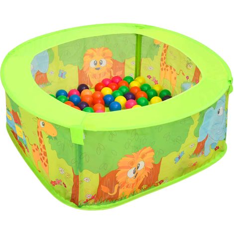 Teenpull – Bällebad mit 50 Bällen für Kinder 75x75x32 cm (1/5)