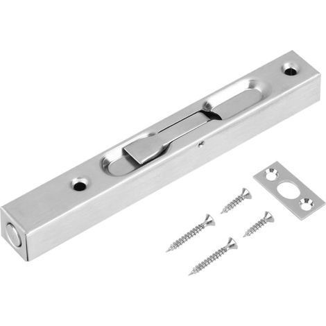 Cerrojo de puerta, pestillo de acero inoxidable 304 para cerradura de seguridad de doble puerta con resorte potente (15 cm) (1/5)