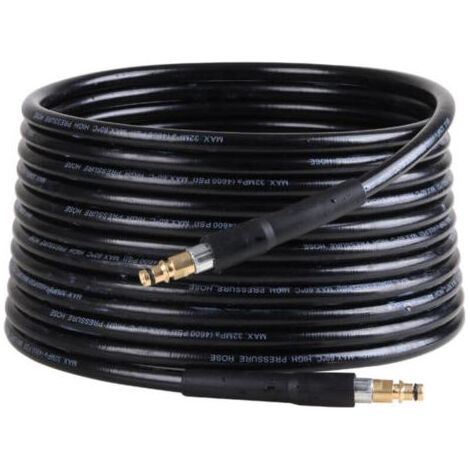 Tuyau pour nettoyeur haute pression, nettoyeur haute pression, tuyau de nettoyage de canalisations, Kärcher, accessoires pour nettoyeur haute pression, tuyau d'arrosage (10 m) (1/4)