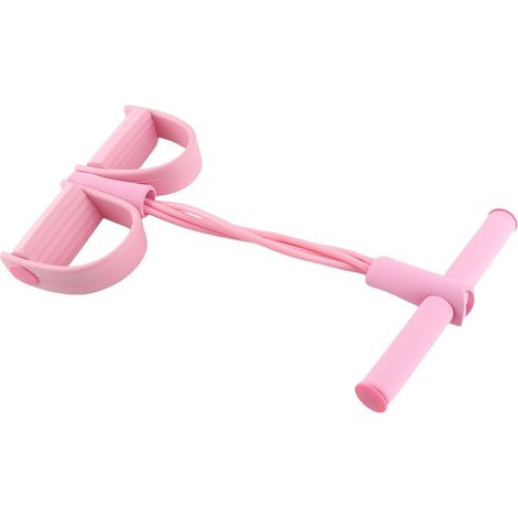 Corde de Traction élastique à 4 Tubes, Bandes de Résistance pour Pédale d'entraînement Assis, équipement de Fitness pour étirements (1/4)