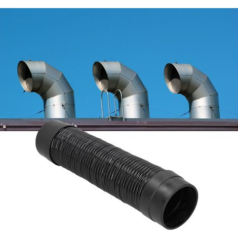 Tuyau de ventilation en PVC de 55 cm (21,7 po) avec réducteur de bruit pour ventilateur d'extraction, 160 mm (1/5)