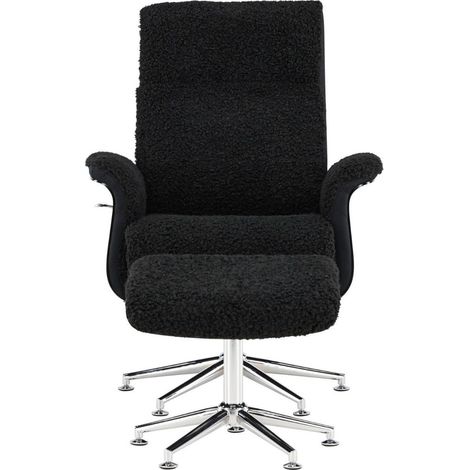 Hagön Sessel mit Fußhocker. Rücken verstellbar dunkelgrau. (1/4)