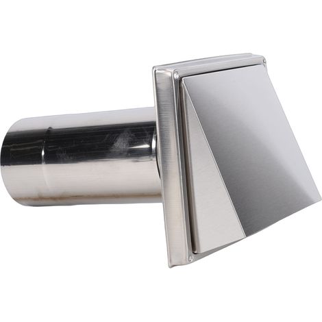 Couvercle de conduit de sécheuse extérieur en acier inoxydable de 4 pouces avec tuyau d'extension amovible pour salle de bain, cuisine, garage ou remise. (1/5)