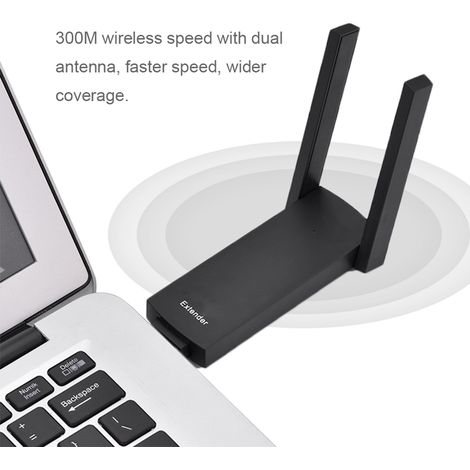 Tragbarer 300-Meter-WLAN-Verstärker mit zwei Antennen, Signalverstärker und WLAN-Router-Access Point