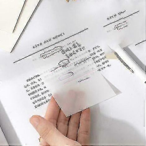 100 Stück transparente Haftnotizblöcke, wasserfest, selbstklebend, klare Notizzettel (1/3)