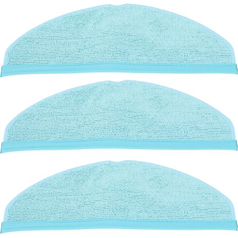 Ortviai Chiffons de Nettoyage pour Robot Aspirateur Cecotec Conga 8090/9090 – Lot de 3 pièces en fibre lavable