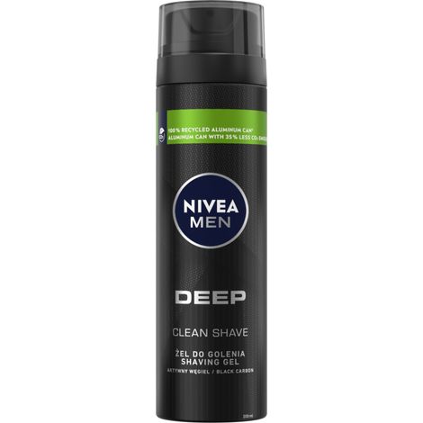 Gel da barba Nivea Men Deep MaXXTech con carbone attivo 200 ml