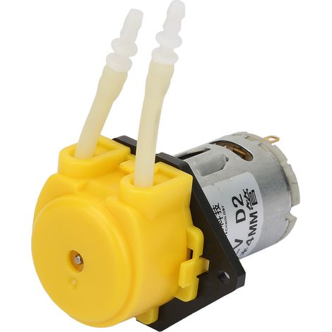 Gelbe DC12V Mikro-Peristaltikpumpe für Aquarium, Labor und Analyse, 24mm Schlauch (1/5)