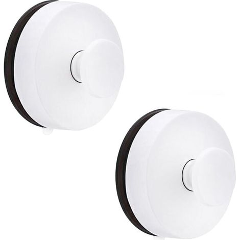 Ganci a ventosa per bagno, 2 pezzi, ganci a ventosa, gancio per asciugamani a ventosa, gancio impermeabile per bagno a ventosa, gancio per bagno a ventosa per cucina (1/4)