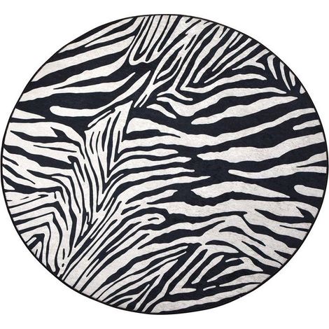 Runder Teppich Ø 100 cm - Polyester - Florhöhe: 4 mm - Gewicht: 700 gr/m² - Rutschfester Rücken - Maschinenwaschbar (1/4)