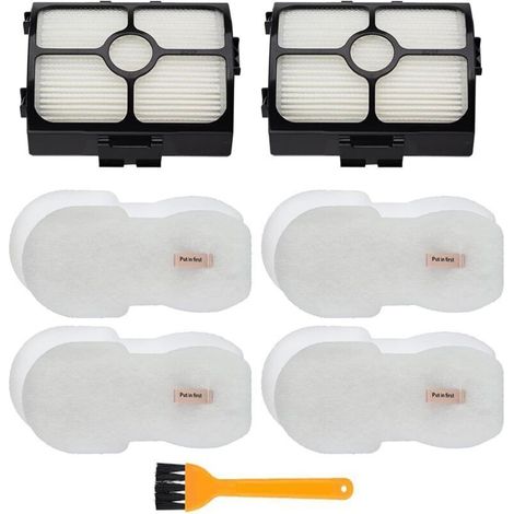Filtres HZ3002 pour aspirateur balai filaire Shark HZ3002 Stratos Ultralight, 10 pièces Filtres HZ3002 Comparer à la pièce n° XFFKHZ3000, 2 filtres HEPA et 4 filtres en mousse et feutre