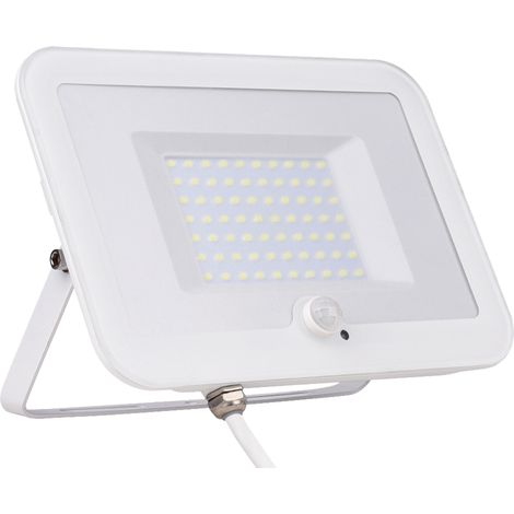 Voltman – Projecteur à détecteur de mouvement 5000lm – IP65 étanche – Aluminium – Température de couleur 6500K – Éclairage extérieur puissant