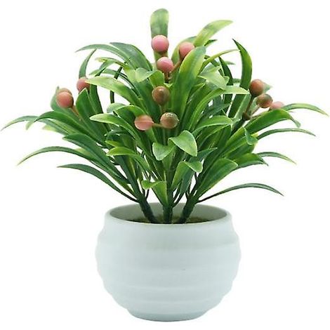 Décoration de meubles pour salon, jardin, bureau, baies artificielles, bonsaï en potrose (1/3)