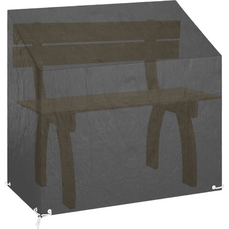 Maison Exclusive - Copri Panca da Giardino 8 Occhielli 130x70x70/88 cm Polietilene