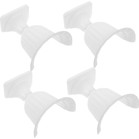 Lot de 4 demi vases rustiques en plastique blanc, parfaits pour décorer un jardin ou une véranda. (1/5)